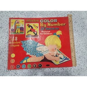 1962 Whitman Publishing Color by Number coloring book